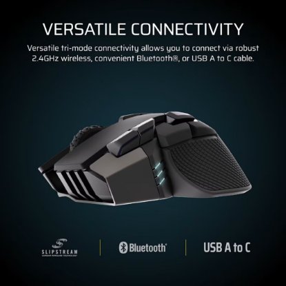 Miš CORSAIR IRONCLAW, optički, bežični, 26000dpi, crni