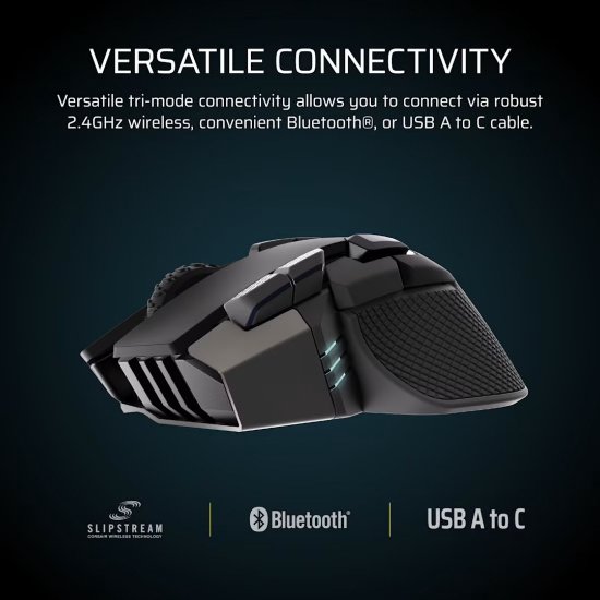 Miš CORSAIR IRONCLAW, optički, bežični, 26000dpi, crni