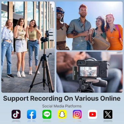 Mikrofon BOYA BY-V4D, 4 TX i 1 RX + Charging Case, crni