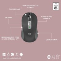 Tipkovnica + miš LOGITECH MK950 Signature Slim Combo, bežična, crna, Bolt Receiver USB