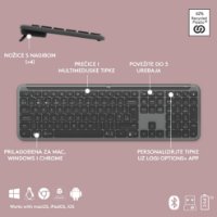 Tipkovnica + miš LOGITECH MK950 Signature Slim Combo, bežična, crna, Bolt Receiver USB
