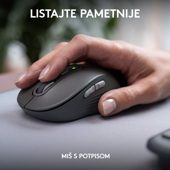 Tipkovnica + miš LOGITECH MK950 Signature Slim Combo, bežična, crna, Bolt Receiver USB