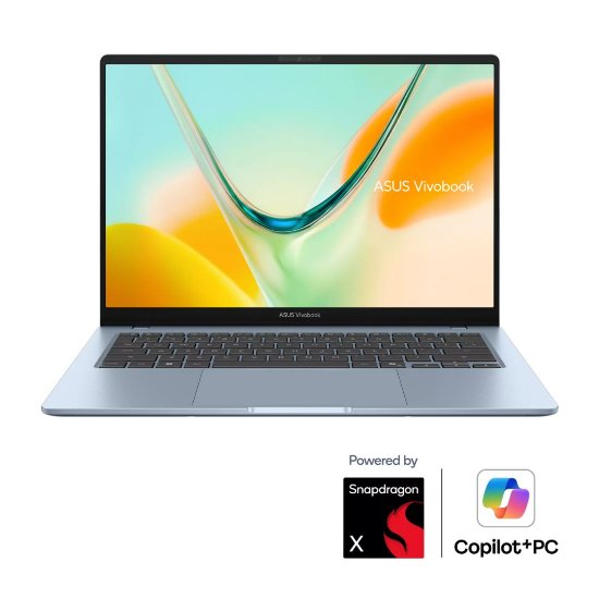 Laptop ASUS Vivobook S14 S5408QA-TM274W / Snapdragon X X1 26 101, 8GB, 256GB, Qualcomm Adreno GPU, 14" WUXGA IPS, Windows 11, plavi