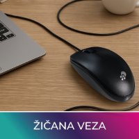 Miš OCTIO M100U, crni, USB