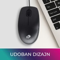 Miš OCTIO M100U, crni, USB