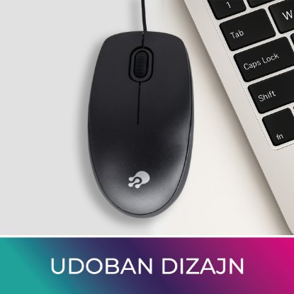 Miš OCTIO M100U, crni, USB