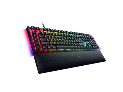 Tipkovnica RAZER BlackWidow V4, mehanička, Green switch, RGB, US Layout, crna, USB