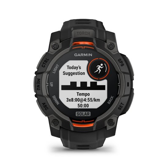 Pametni sat GARMIN Instinct 3 Solar 45mm, GPS, HR, pametne obavijesti, crni