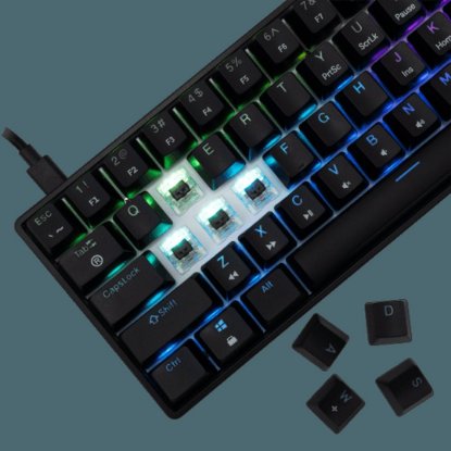 Tipkovnica WHITE SHARK GK-004132 Shinobi-2, RGB, mehanička, smeđi switch, HR, crna