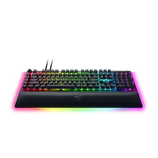 Tipkovnica RAZER BlackWidow V4 Pro, mehanička, Yellow switch, RGB, UK Layout, crna, USB