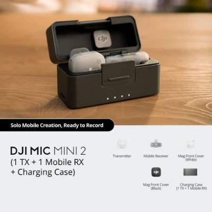 Mikrofon DJI Mic Mini 2, 1 odašiljač, 1 prijemnik, crni