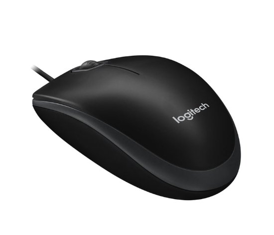 Miš LOGITECH B100, optički, žični, 1000dpi, crni