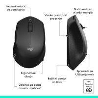 Tipkovnica + miš LOGITECH MK345 Wireless Combo, bežična, crna