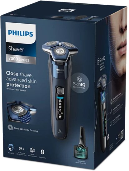 Aparat za brijanje PHILIPS S7885/50, za mokro i suho brijanje, crna/plava