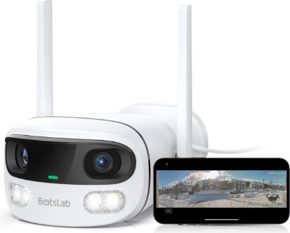 Mrežna nadzorna kamera BOTSLAB W302, Dual-Lens, 4 MP, 170°, vanjska, WiFi, bijela