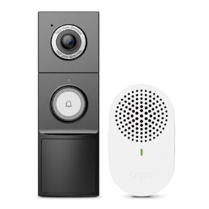 Pametno bežično zvono TP-LINK Tapo D235, 2K, WiFi, baterijsko, crno