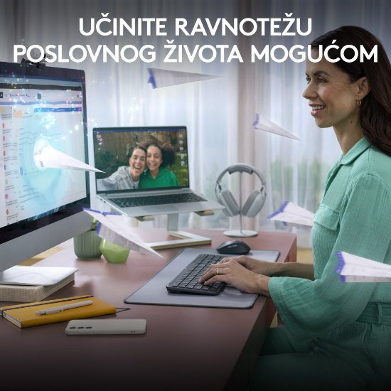 Tipkovnica LOGITECH K950 Signature Slim, bežična, Bolt Receiver USB, crna