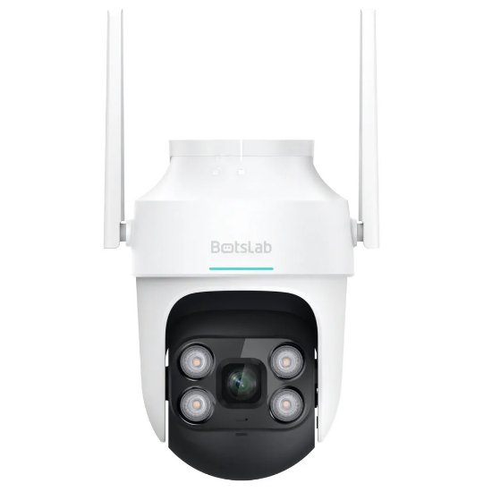 Mrežna nadzorna kamera BOTSLAB PT W312, 4 MP, 360°, vanjska, WiFi, noćno snimanje, bijela