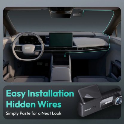 Auto kamera BOTSLAB HK30 PRO, 2K, Wi-Fi, 140°, crna