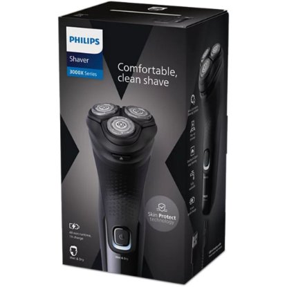 Aparat za brijanje PHILIPS X3001/00, bežična uporaba, za mokro i suho brijanje, crni