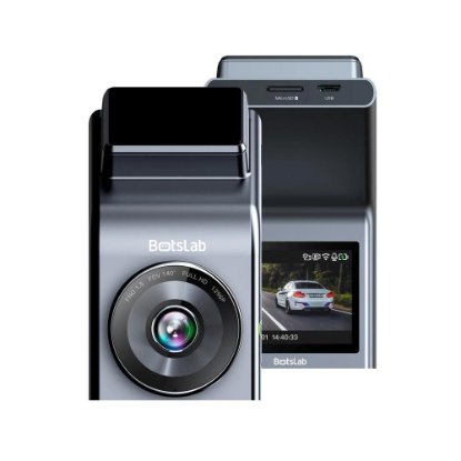 Auto kamera BOTSLAB G300H PLUS, 4K prednja + zadnja kamera, GPS, crna