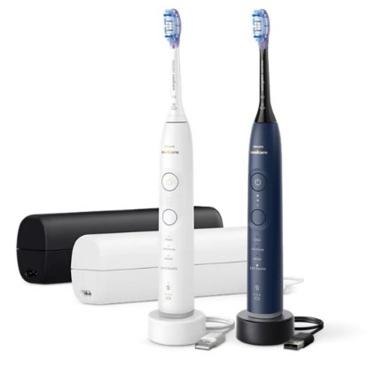 Električna četkica za zube PHILIPS HX7429/01, duopack 2 kom, 2 kom, sonična, plava/bijela
