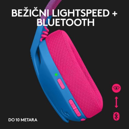 Slušalice LOGITECH Gaming G435 Lightspeed, USB-C, bežične, BT, plavo-ljubičaste