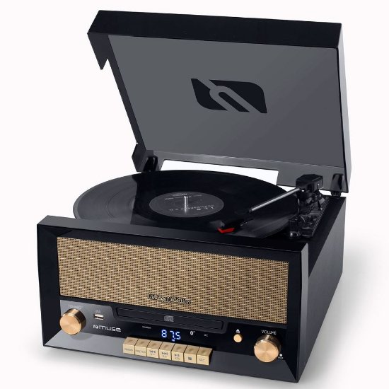 Mini linija MUSE MT- 110B CD/ FM/ USB sa gramofonom, crni