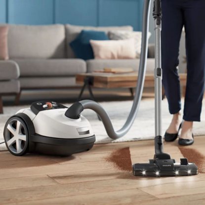 Usisavač PHILIPS XD8142/12, 900 W, 4 L, vrećia, HEPA filte, bijeli