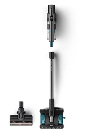 Štapni usisavač PHILIPS XC8057/01, 80 minuta rada, bez vrećice, crni