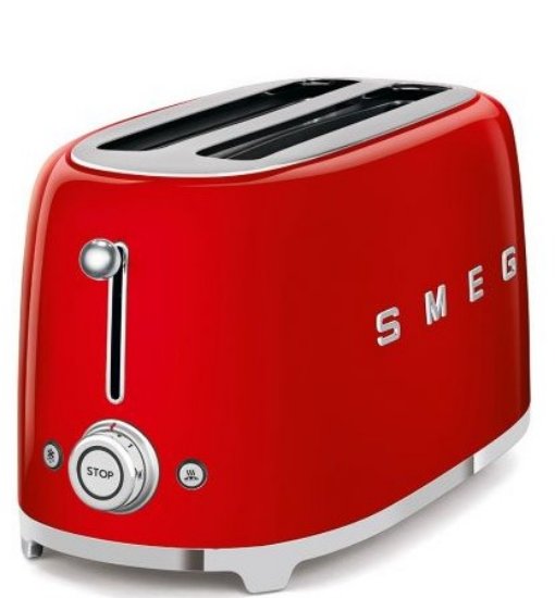 Toster SMEG TSF02RDEU, 2 utora, 1500 W, crvena
