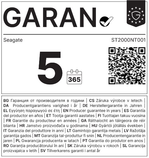 Tvrdi disk 2TB SEAGATE Ironwolf Pro NAS ST2000NT001, SATA3, 256MB cache, 7200 okr./min, 3.5"