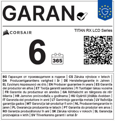 Vodeno hlađenje CORSAIR iCUE LINK TITAN RX LCD 360, za Intel i AMD