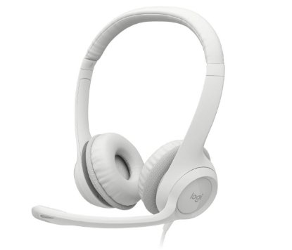 Slušalice LOGITECH H390, USB, bijele
