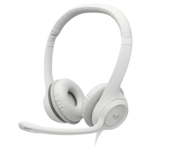 Slušalice LOGITECH H390, USB, bijele