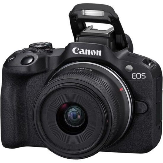 Digitalni fotoaparat CANON EOS R50 + RF-S 18-45mm F4.5-6.3 IS STM, crni, 24.2 Mpixela, 2.5x optički zoom