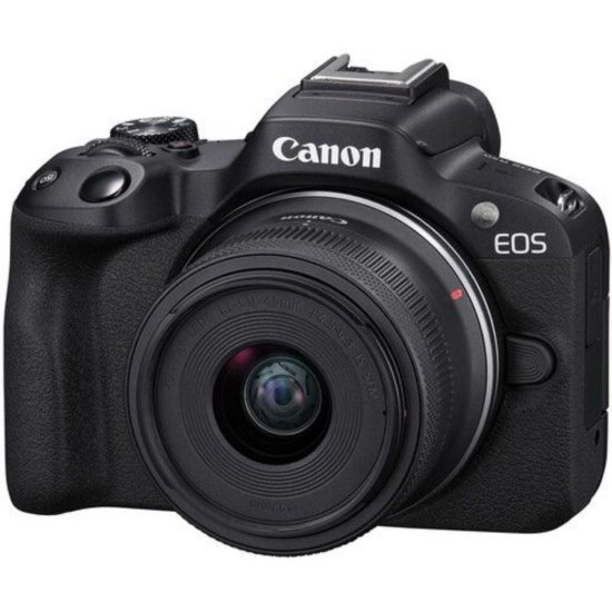 Digitalni fotoaparat CANON EOS R50 + RF-S 18-45mm F4.5-6.3 IS STM, crni, 24.2 Mpixela, 2.5x optički zoom