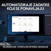 Tipkovnica + miš LOGITECH MX Keys S Combo, bežični, US layout, sivi