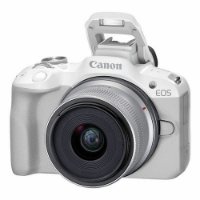 Digitalni fotoaparat CANON EOS R50 + RF-S 18-45mm f/4.5-6.3 IS STM, 24,2 Mp, 4K Ultra HD, bijeli