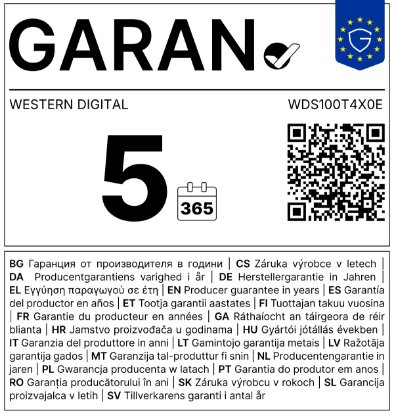 SSD 1TB WESTERN DIGITAL Black SN7100, WDS100T4X0E, M,2 NVMe 7,250/6,900 MB/s