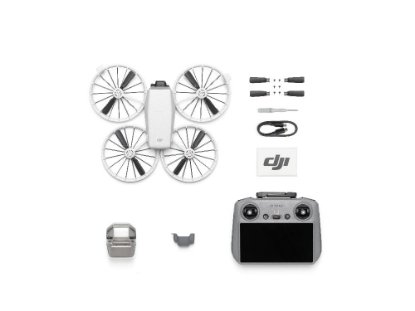 Dron DJI Flip (DJI RC 2), 4K UHD kamera, 3-axis gimbal, vrijeme leta do 31min, upravljanje daljinskim upravljačem, sivi