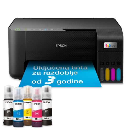 Multifunkcijski printer EPSON EcoTank L3270, printer/scanner/copy, 5760 x 1440, WiFi, USB, crni