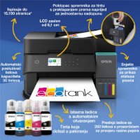 Multifunkcijski printer EPSON EcoTank L6370, printer/scanner/copy, 4800 x 1200, USB, LAN, WiFi, crni