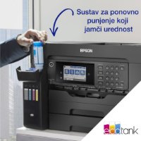 Multifunkcijski printer EPSON EcoTank L15150, printer/scanner/copy/fax, A3, 4800 dpi, USB, LAN, WiFi, crni