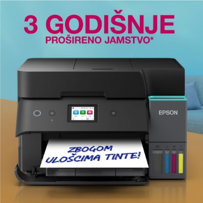 Multifunkcijski printer EPSON EcoTank L6390, printer/scanner/copy/fax, 4800 x 1200, USB, LAN, WiFi, crni