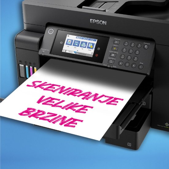 Multifunkcijski printer EPSON EcoTank L15150, printer/scanner/copy/fax, A3, 4800 dpi, USB, LAN, WiFi, crni
