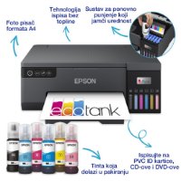 Printer EPSON EcoTank L8050 Photo, tintni, USB, WiFi, crni