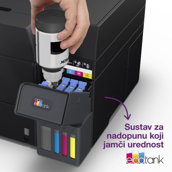 Multifunkcijski printer EPSON EcoTank L6390, printer/scanner/copy/fax, 4800 x 1200, USB, LAN, WiFi, crni