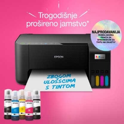 Multifunkcijski printer EPSON EcoTank L3270, printer/scanner/copy, 5760 x 1440, WiFi, USB, crni