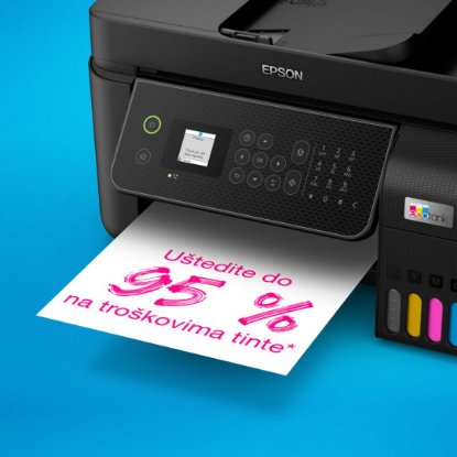 Multifunkcijski printer EPSON EcoTank L5310, printer/scanner/copy/fax, 5760 dpi, USB, LAN, WiFi, crni